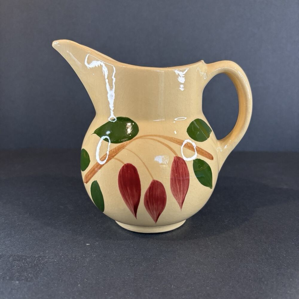 Vintage Watt Pottery #15 American Red Bud Teardrop 1 Pint Pitcher USA